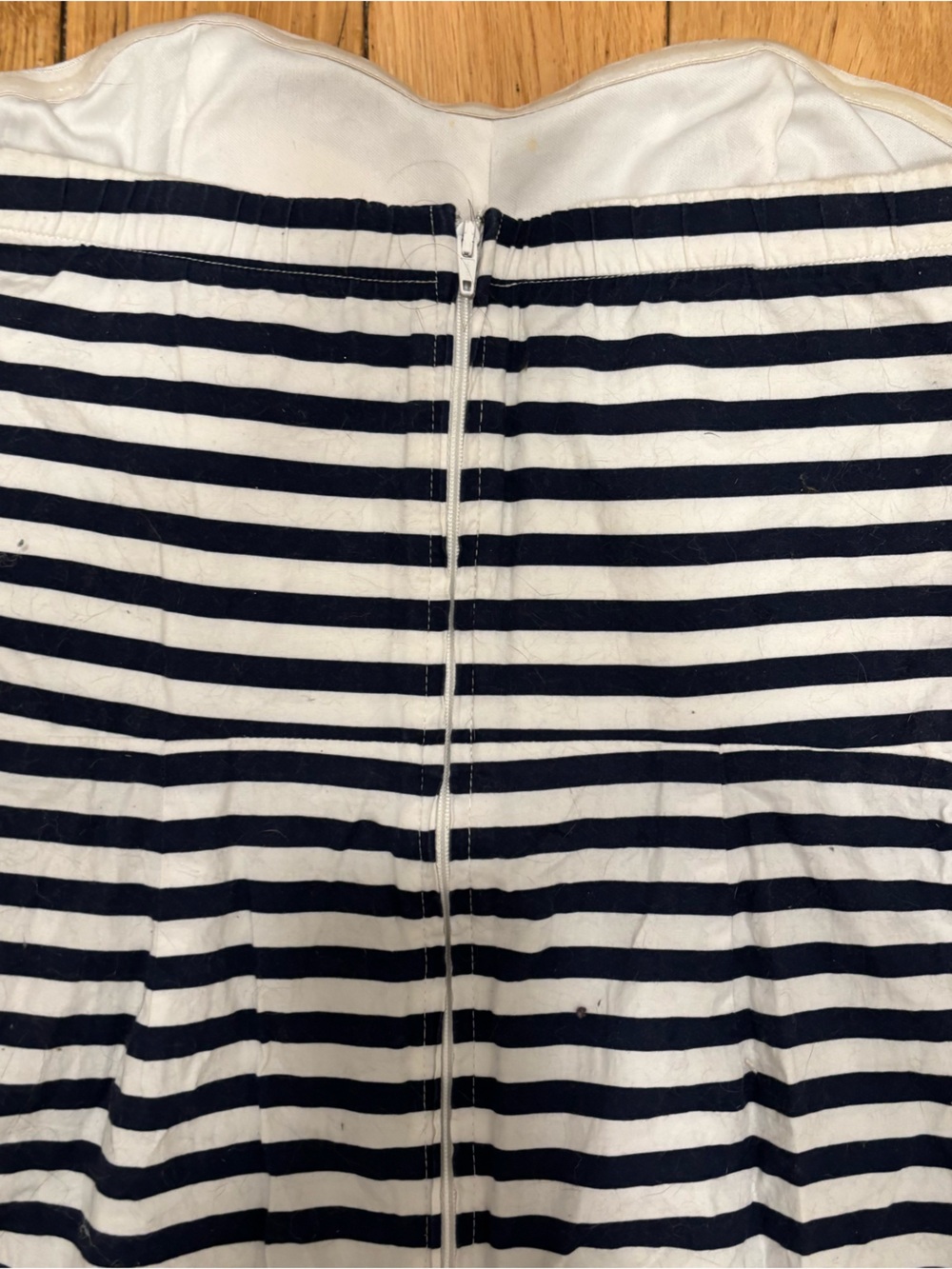 Hot Topic Strapless Striped Mini Dress Size Medium Blue & White - Picture 5 of 7